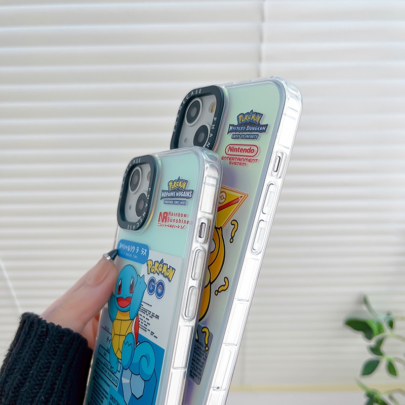 Ốp Điện Thoại Màu Laser In Logo Psyduck Thời Trang Cho iPhone X XS XR 11 12 13 14 Plus Pro Max