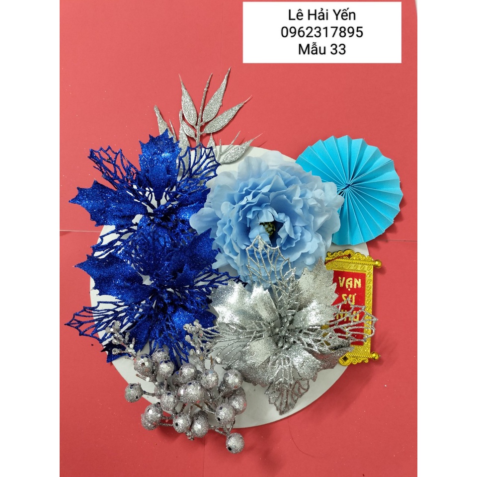 Set Trang Trí Tháp Nước Ngọt, Tháp Bánh,Oản- Phụ Kiện Tự Làm Trưng Ban Thờ, Thần Tài Dịp Tết Rước May Mắn Tài Lộc