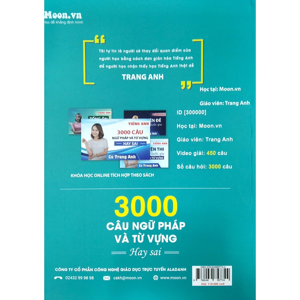 Sách 3000 Câu Ngữ Pháp Và Từ Vựng Hay Sai