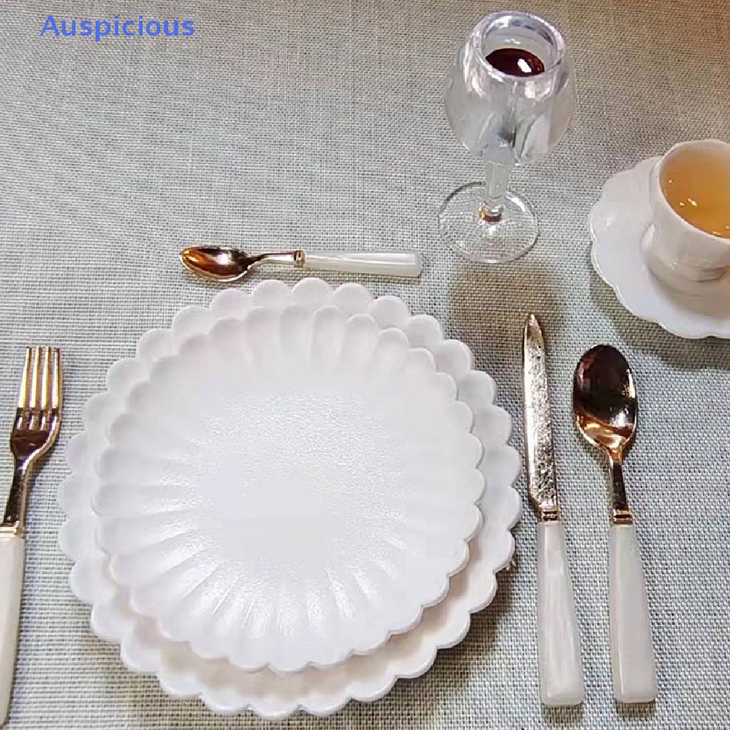 1 Bộ Chén / Đĩa / Cốc / Dĩa / Đồ Nội Thất Trang Trí Nhà Búp Bê Tỉ Lệ 1: 6