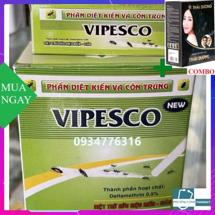 Combo Gội Là Đen Thái Dương+ Phấn kiến vipesco