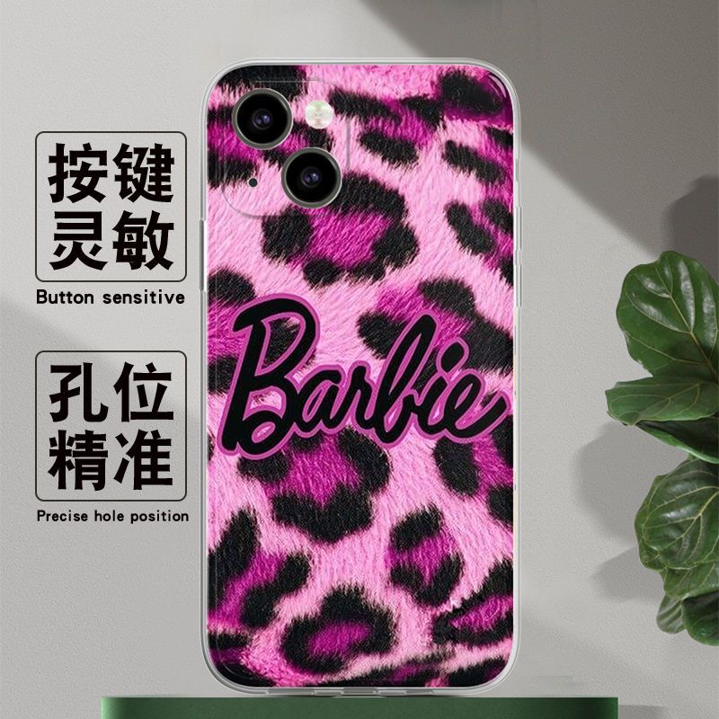 Ốp Điện Thoại TPU Dẻo In Hình Công Chúa Barbie Da Báo Cho IPhone 14 12 PRO 12 mini 11 PRO Max 13 PRO 13PROMAX Xs Max XR 6 7 8 Plus