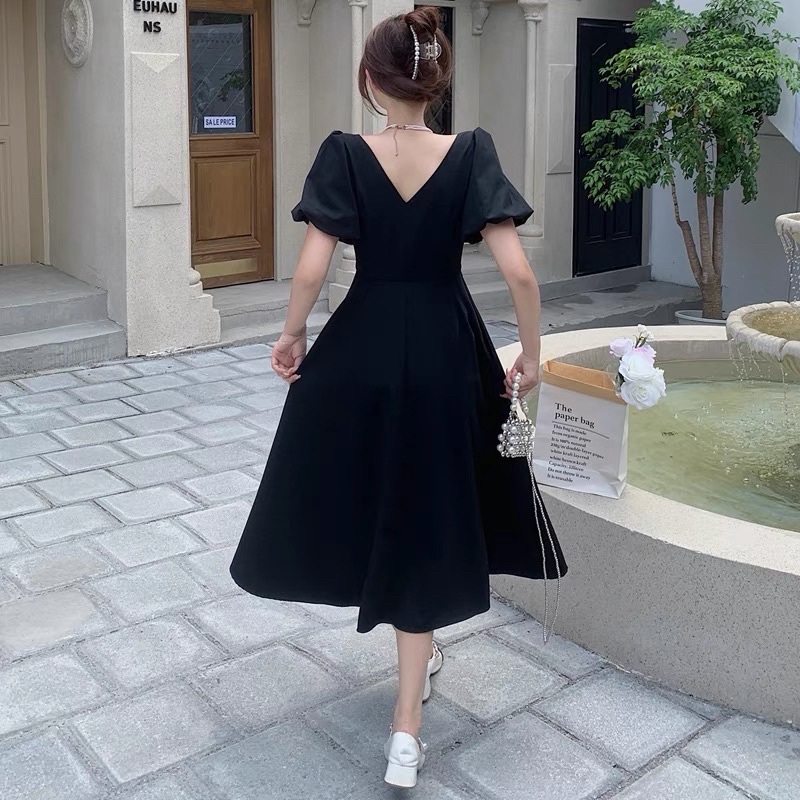 Đầm maxi cổ V Big size dành cho khách ngoại cỡ có túi từ 60-90 ký