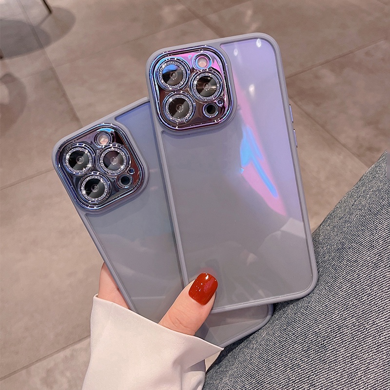 Ốp Điện Thoại Chống Sốc Có Nút Kim Loại Thời Trang Cho iPhone 14 13 12 11 Pro Max