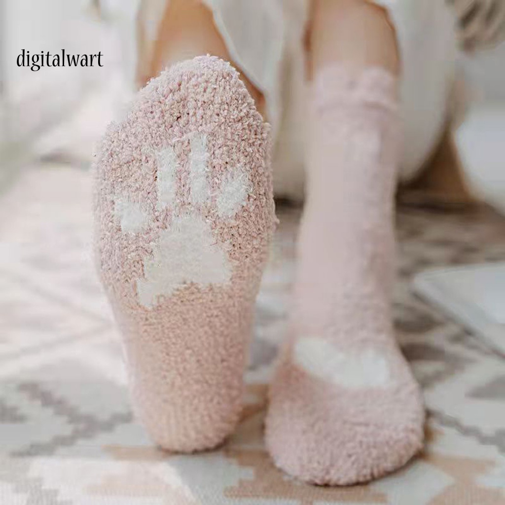 Kỹ Thuật Số| 1 Đôi Tất Ngủ Co Giãn Tốt In Họa Tiết Dễ Thương Có Thể Giặt Sạch Cho Bạn Gái