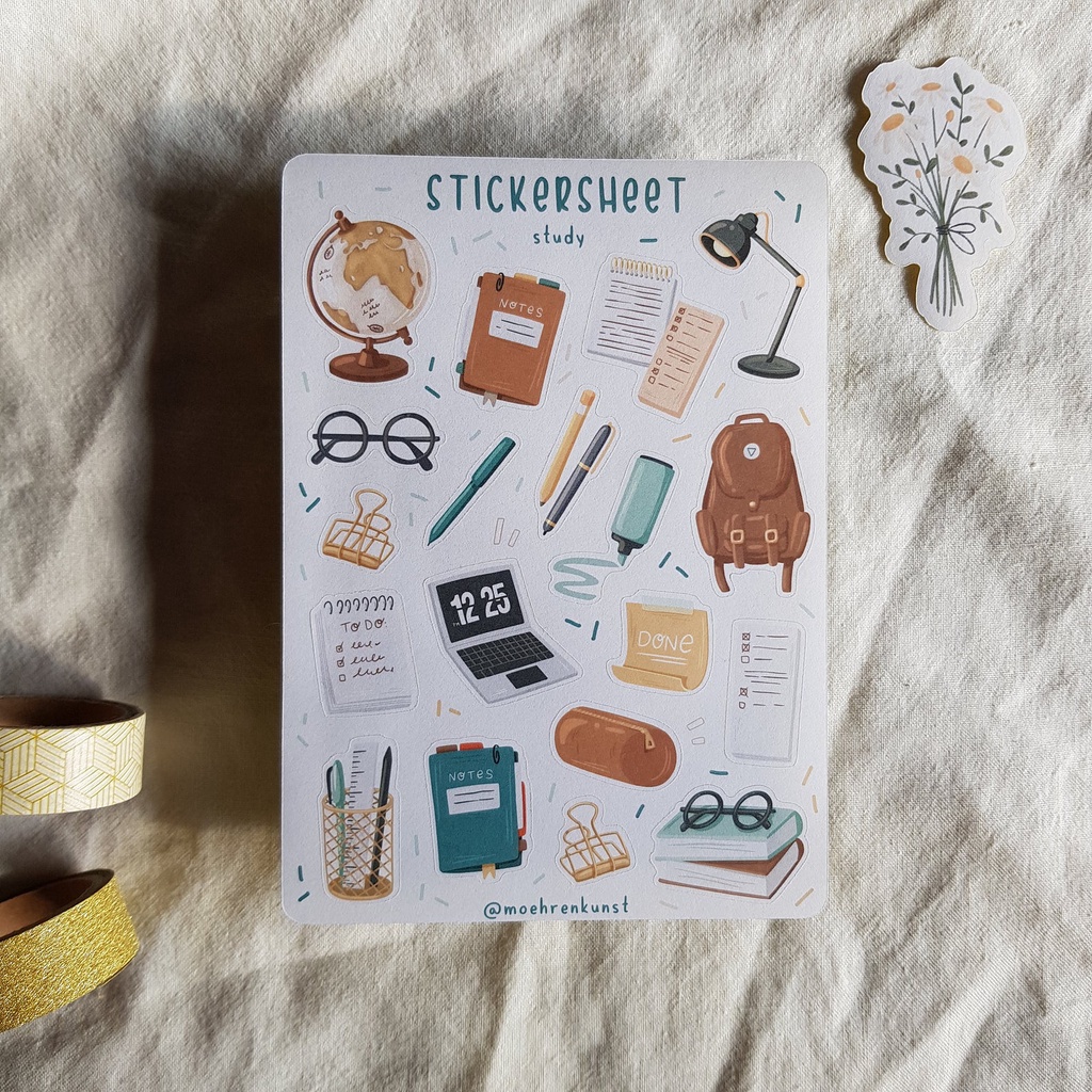 Sticker Sheet Chủ Đề Sách: Book Lover - Chuyên dán sổ | Bullet Journal Stickers,  Scrapbook Stickers, Work Sticker