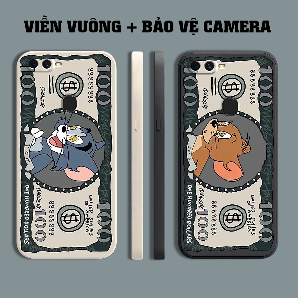 Ốp lưng Oppo F9 / F9 Pro / A7x / Realme U1 in hình Mèo và Chuột cạnh viền vuông có bảo vệ camera