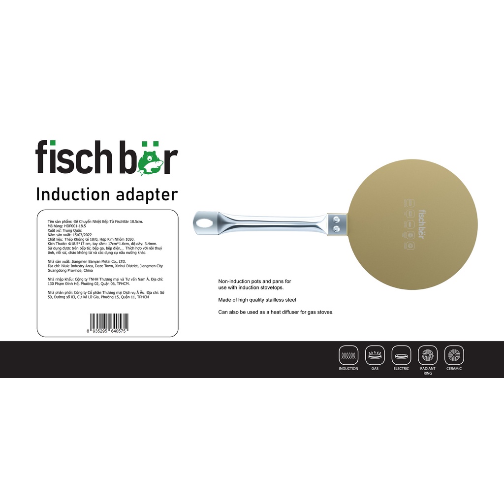 Đĩa truyền nhiệt bếp từ Fischber