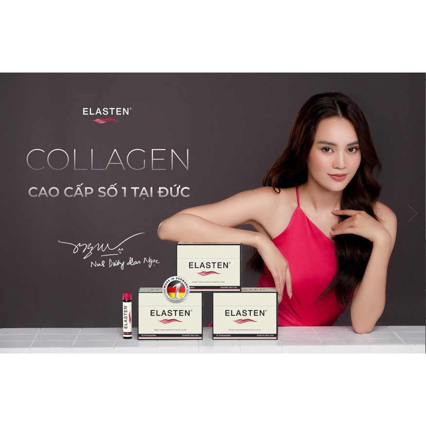 Collagen Elasten Đức Giúp Da Căng Mịn, Chống Lão Hóa, Tóc Chắc Khỏe 28 ống x 25ml [ Nhập Khẩu Chính Hãng ]