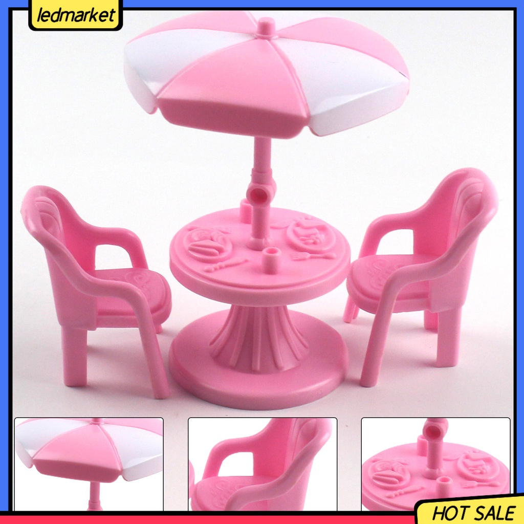 (Ledmarket) Bộ bàn ghế mini mô phỏng dùng để trang trí nhà búp bê