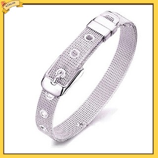 Vòng đeo tay mạ bạc 925 bản lưới thời trang dành cho nữ