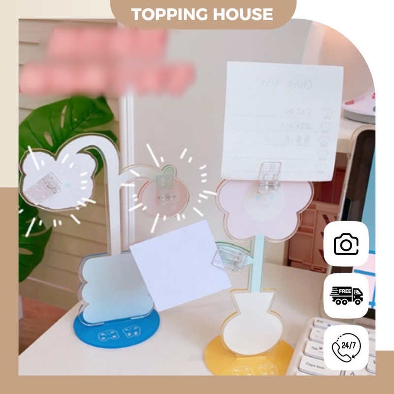 Kẹp Giấy Ghi Chú, Ảnh Decor, Trang Trí Để Bàn, Treo Postcard, Sticker, Thiệp Hoa Khô - Topping House - DC08