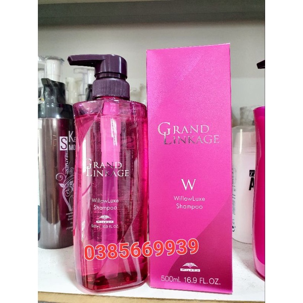 DẦU GỘI  TÓC SỢI THƯỜNG  MILBON GRAND LINKAGE WILLOWLUXE HAIR (W) SHAMPOO NEW 500ML - CHAI