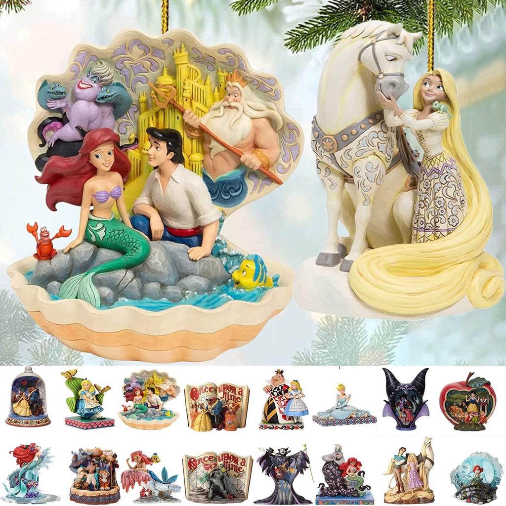 【Ready Stock】 Giáng Sinh Mặt Dây Chuyền Xmas Cây Trang Trí Công Chúa Disney Phẳng Hoạt Hình Treo Đồ Trang Trí Nhà Tiệc Hóa Trang Trí Navidad