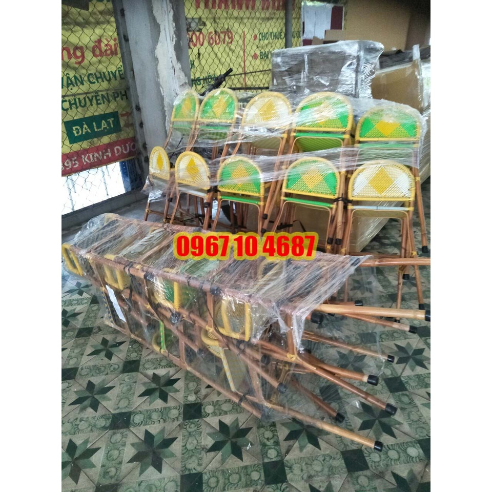 Ghế mây dựa em bé xe số, tay ga