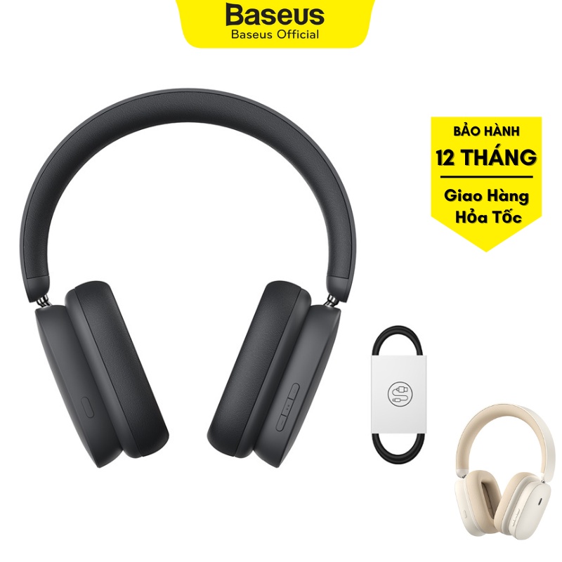 Tai nghe chụp tai Bluetooth Baseus Bowie H1 Headphones Gaming ANC Chống ồn Xuyên âm Nghe liên tục 10 tiếng