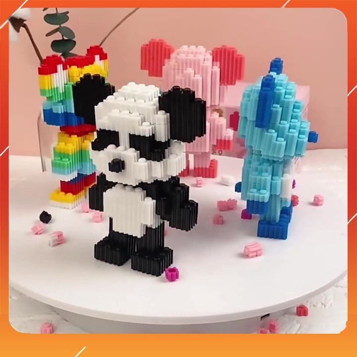 Xếp hình Bearbrick mini +12 cung hoàng đạo TẶNG búa+ lật đật, mô hình lắp ráp, đồ chơi xếp hình, quà tặng