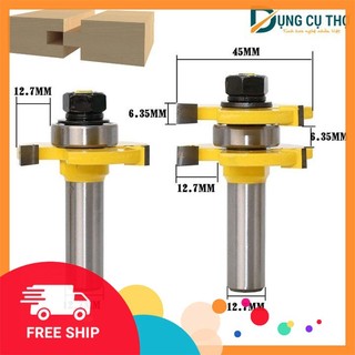 ✔️ mũi phay ghép ván sàn ❤️freeship❤️ mũi soi gỗ cốt 12.7mm ✔️