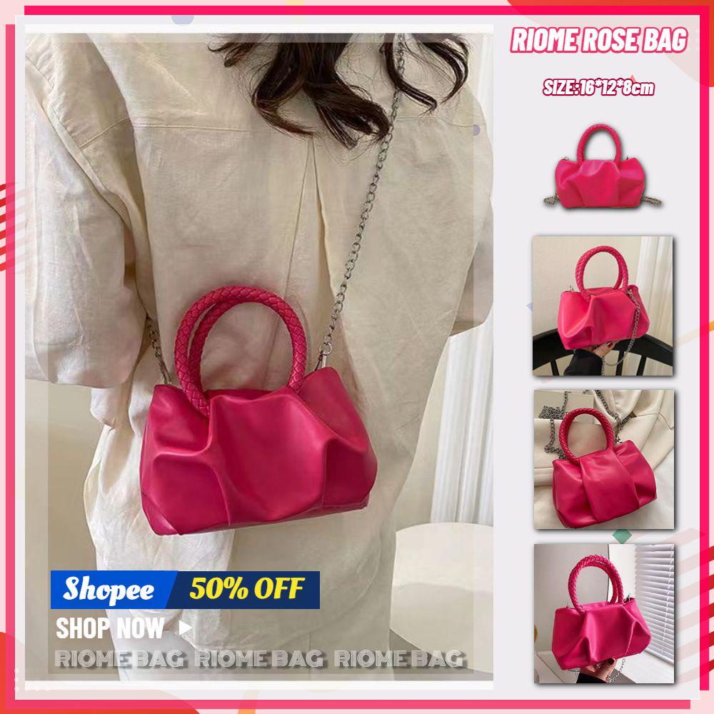 Ripome rose Túi Xách Đeo Vai Bằng Da Màu Hồng Thương Hiệu Bán Trực Tiếp Từ Nhà Máy Cho Nữ