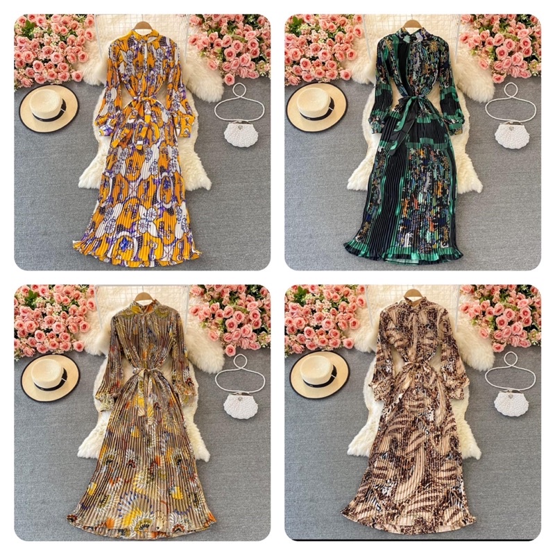 Váy dáng dài buộc eo