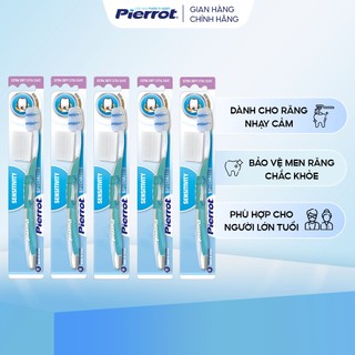 Combo 5 Bàn Chải Đánh Răng Cho Răng Nhạy Cảm PIERROT Sensitive Bảo Vệ Men Răng Chắc Khỏe