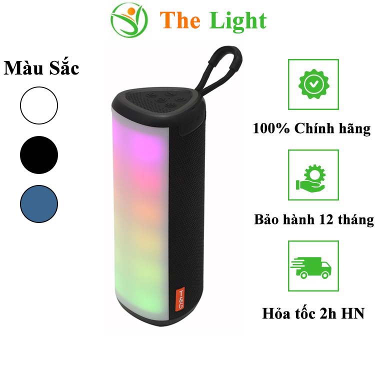 Loa Bluetooth Mini Không Dây Bass Mạnh Có Đèn Led RGB Chính Hãng T-G 357 Cầm Tay Treble Rời Nghe Nhạc Công Suất Lớn