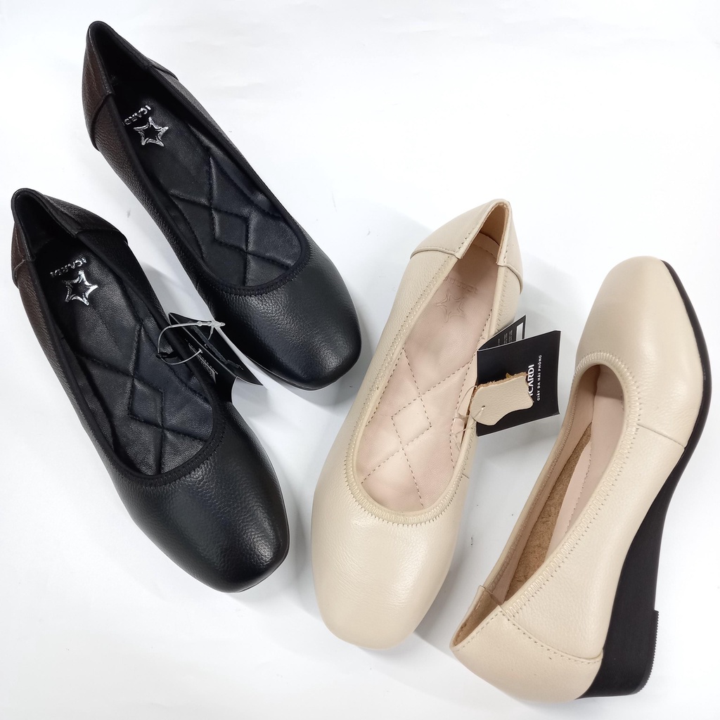 Giày đế xuồng ICARDI khâu chỉ viền 3cm