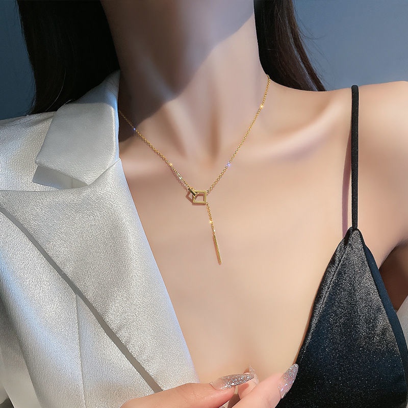 Dây Chuyền Thép Titan Phong Cách Hàn Quốc 2022 Sang Trọng Không Phai Màu