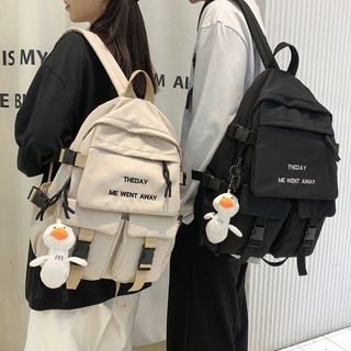 Balo Ulzzang Hàn Quốc nam nữ chống nước, balo đi học Ulzzang basic trơn rẻ the day