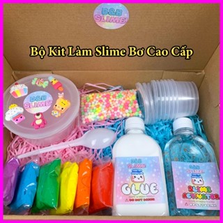 Bộ Kit Làm Slime Bơ Cầu Vồng (Butter Slime) 24 Món Đầy Đủ Nhất - Kèm Charm và HDSD - Kit Butter Slime