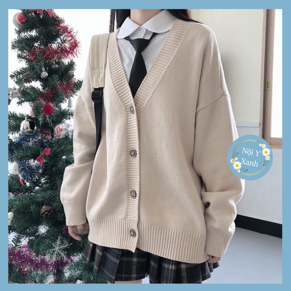 áo khoác len cardigan nữ sinh trơn dáng thon dài xinh xắn phong thái korea noiyxanh hot trend, phom đẹp, chất đẹp