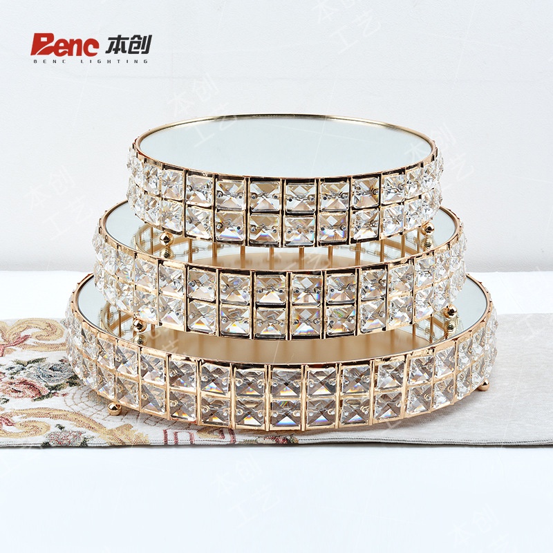 Đĩa Thủy Tinh Pha Lê Trưng Bày Trái Cây / Bánh Kem / Món Tráng Miệng Trang Trí Tiệc Cưới