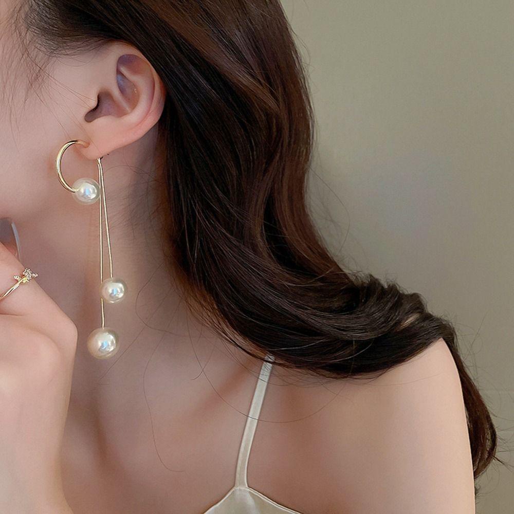 Khuyên Tai Lủng Lẳng Mặt Hình Học Cổ Điển Cho Nữ|Bông Tai Dạng Vòng Bằng Hợp Kim Thời Trang Cho Nữ