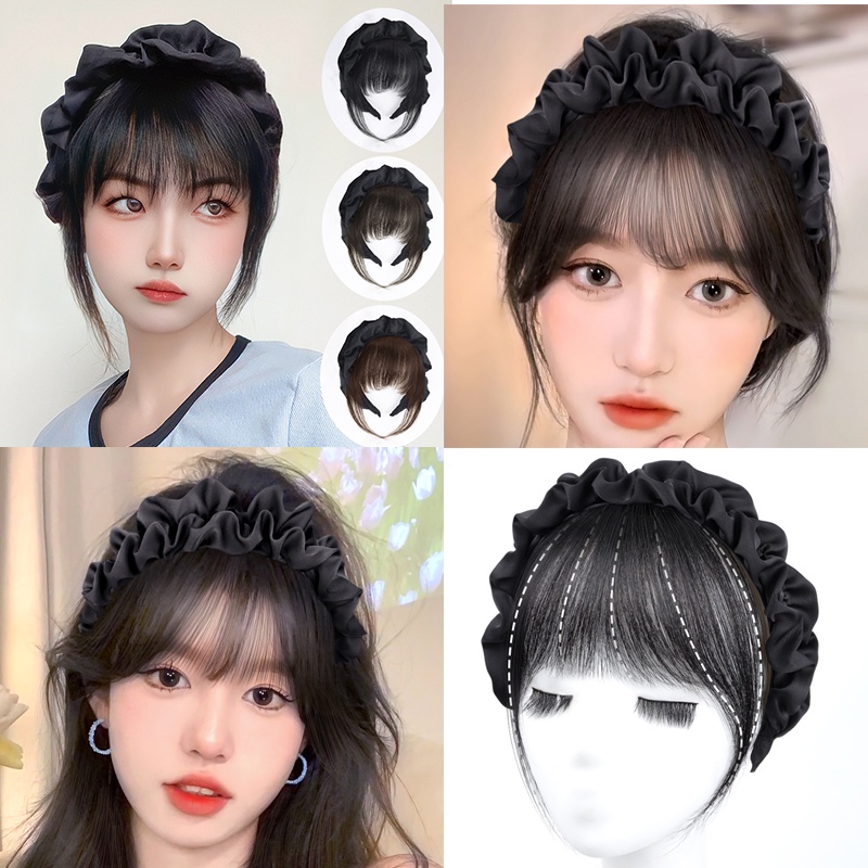 Tóc Mái Giả Nối Dài Kèm Mái / Tóc Giả / Băng Đô Xinh Xắn Cho Nữ