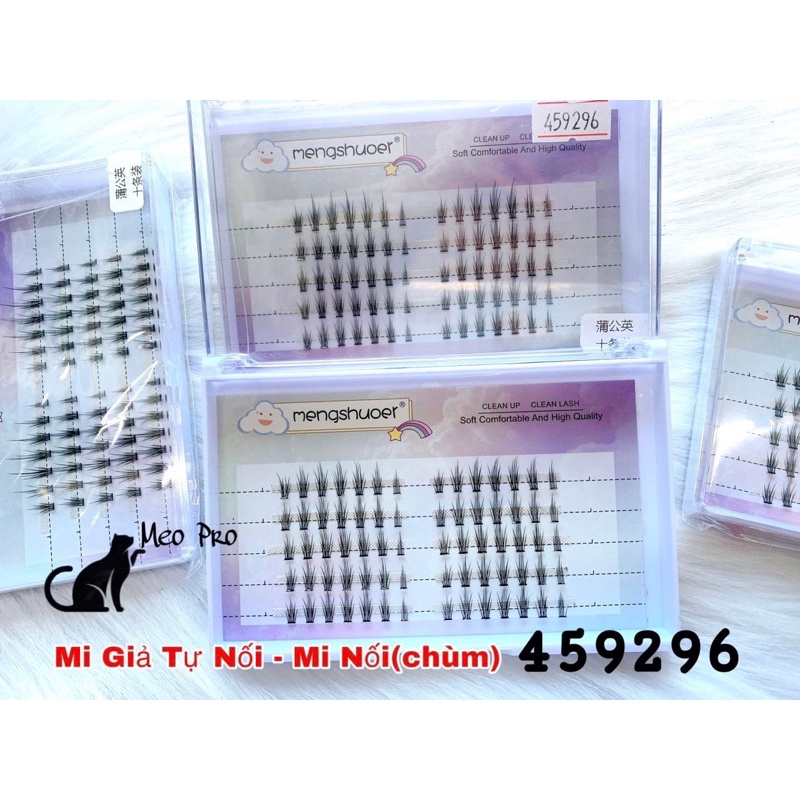 Lông mi tự nối - mi nối mengshuoer (mi chùm , mi đơn)