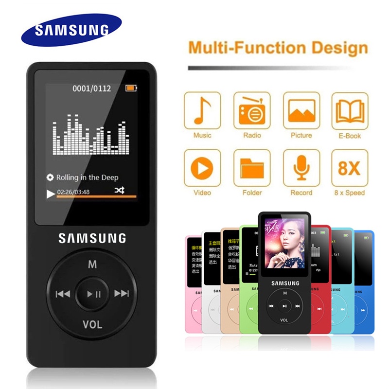 Máy Nghe Nhạc MP4 Samsung Walkman Có Màn Hình LCD Hỗ Trợ Thẻ Nhớ Phát FM Radio MP3