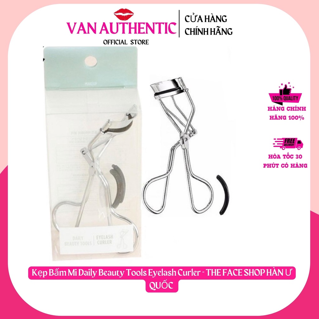 Kẹp Mi The face shop Perfect Eyelash Curler ( có miếng đệm thay thế ) màu bạc