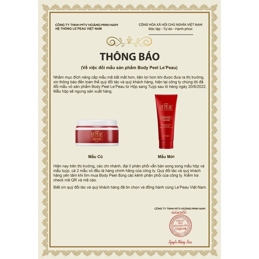 Peel nách retinol, peel da body trắng da mờ thâm sau 7 ngày, Thay Da Sinh Học  - LEPEAU