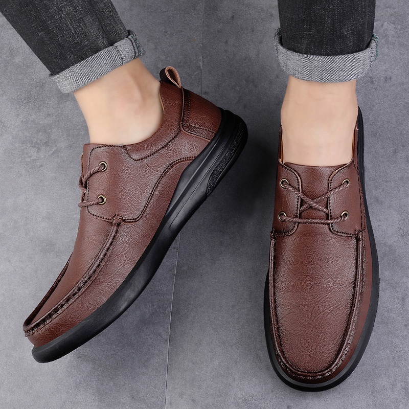 Giày Lười Chất Liệu Bằng Da Bò Thật Size 38-46 Dành Cho Nam