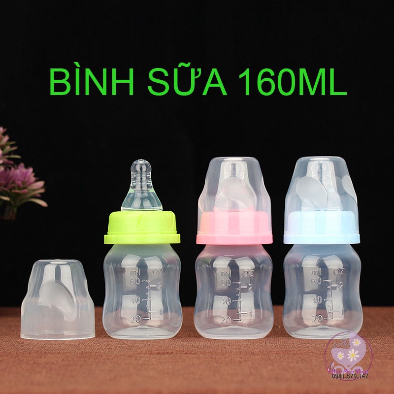 Bình sữa mini 60ml cổ hẹp cho bé sơ sinh nhựa PP không PBA - Yanling tương thích máy hút sữa Medela