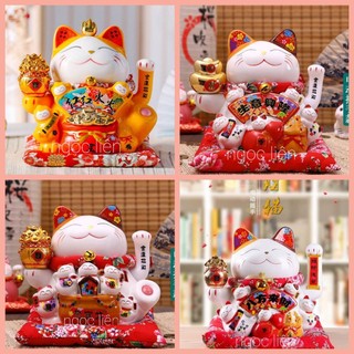 Mèo thần tài Vẫy Tay Lộc Tiến Vinh Hoa cao 20cm