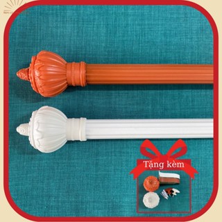  Thanh treo rèm cửa sổ  cửa chính Loại 1 đầy đủ phụ kiện thanh rèm cửa gồm bát đỡ đầu chụp núm cột ốc vít tắc kê 