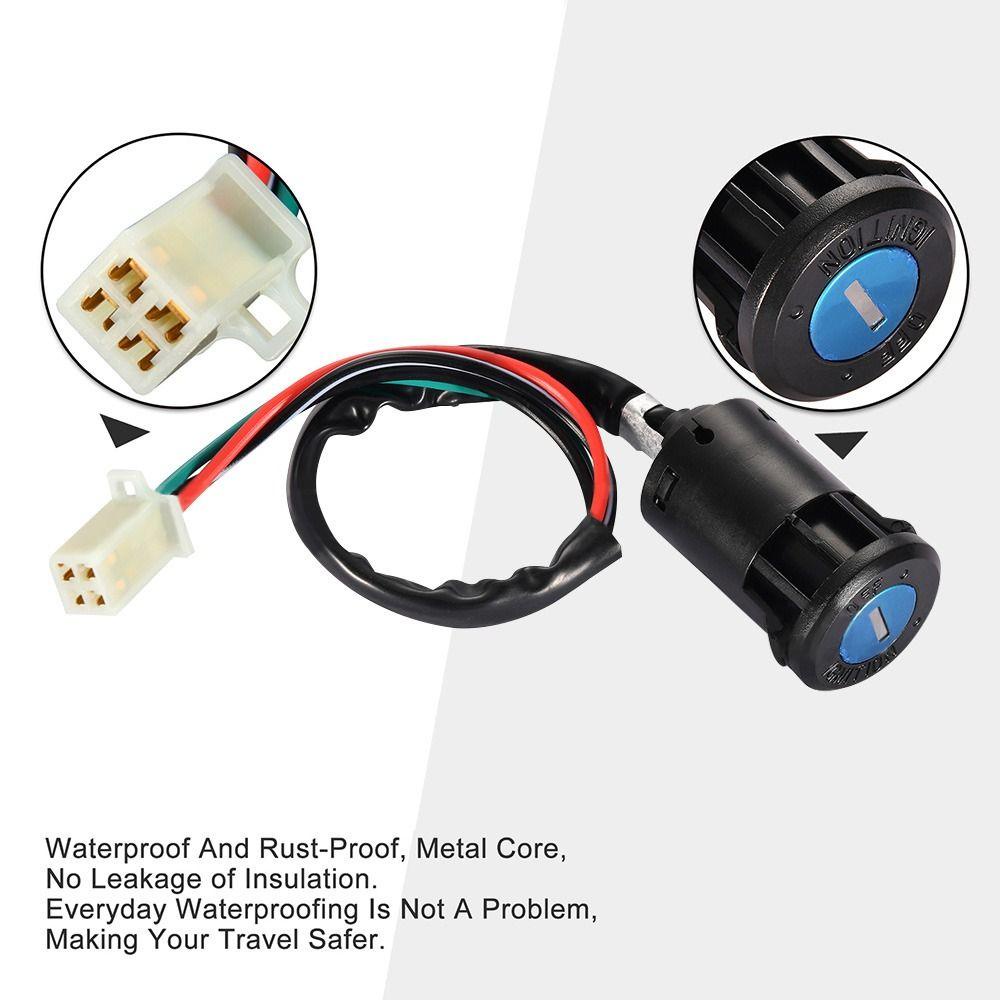 Công Tắc Đánh Lửa 4 Dây Chống Thấm Nước Kèm Vỏ Bảo Vệ Dành Cho Xe Mô