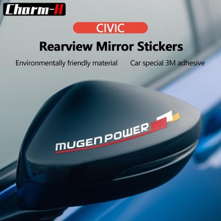Bộ 2 miếng dán trang trí gương chiếu hậu xe hơi honda civic mugen power