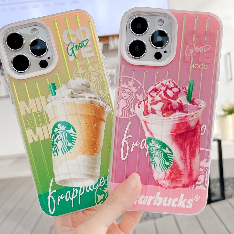 Ốp Điện Thoại TPU Mềm Chống Sốc Màu Laser In Họa Tiết Đơn Giản 2 Trong 1 Cho iPhone 14 13 12 11 Pro Max XR XS 14 Plus