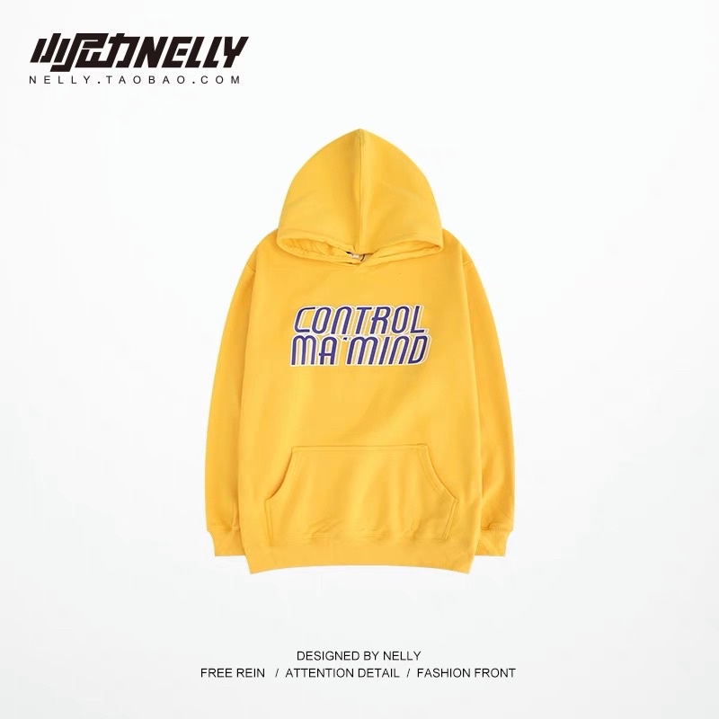 Áo nỉ hoodie Nelly unisex mẫu mới 2022 chữ ngực 3 màu