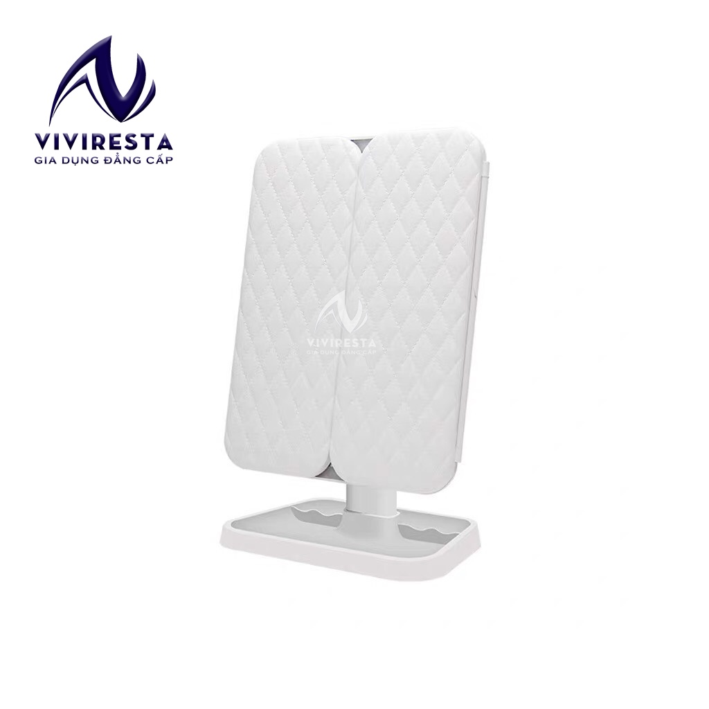 Gương để bàn trang điểm, gương soi đèn led đóng mở 2 cánh hàng cao cấp
