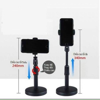 Giá đỡ điện thoại livestream, giá đỡ ipad đa năng đế tròn