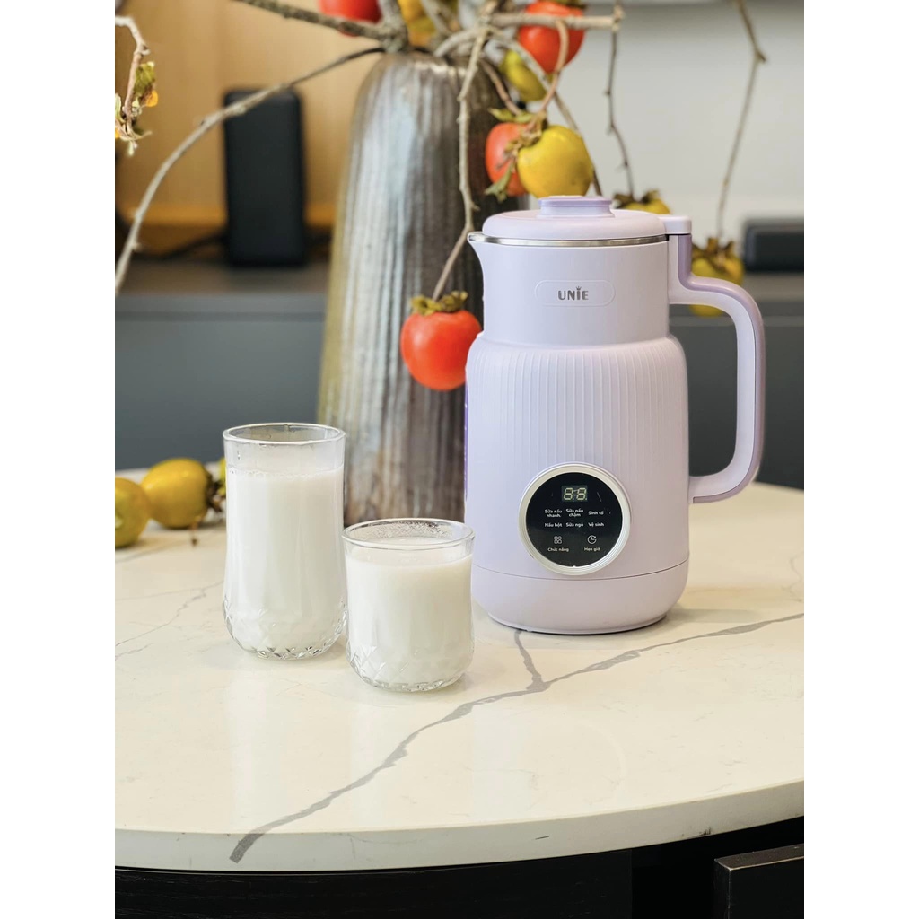 Máy làm sữa hạt mini UNIE UMB08 dung tích 600ml công suất 600W, 5 chức năng nấu, máy êm xay nhuyễn mịn, bảo hành 1 năm