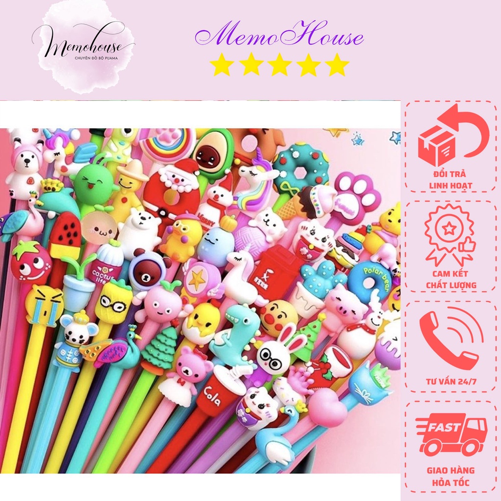 Bút bi mực đen nước đẹp dễ thương độc đáo nhiều mẫu, nhiều mẫu cute